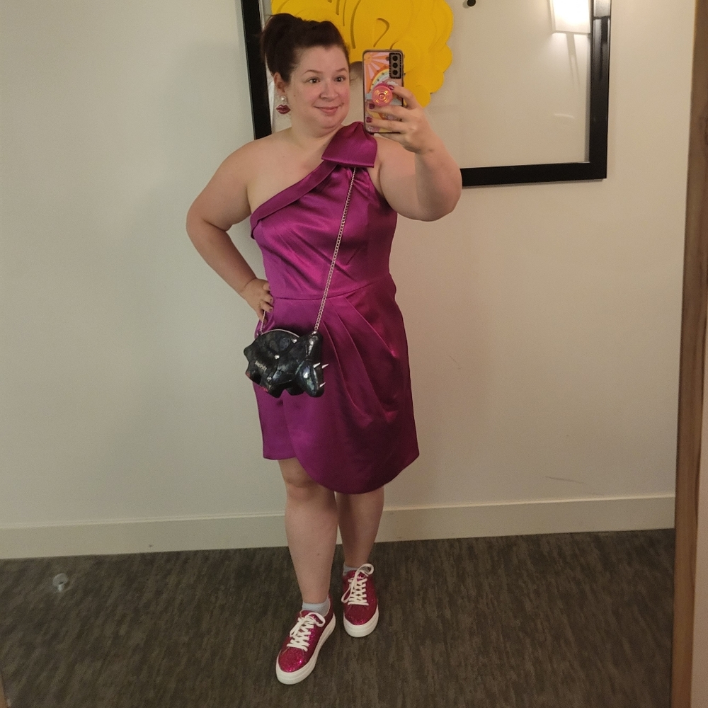 Pink Mini Dress - Size 16 - Picture 4 of 4